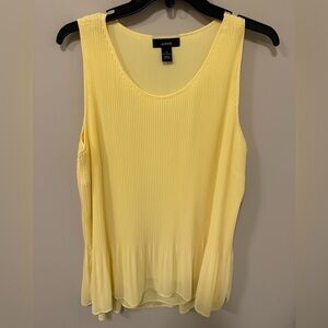 Alfani Pleated Blouse Yellow Tank sz 12